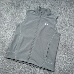 Under Armour Mens L Off Grid Loose Fit Textured Fleece‎ Lined Full Zip Vest